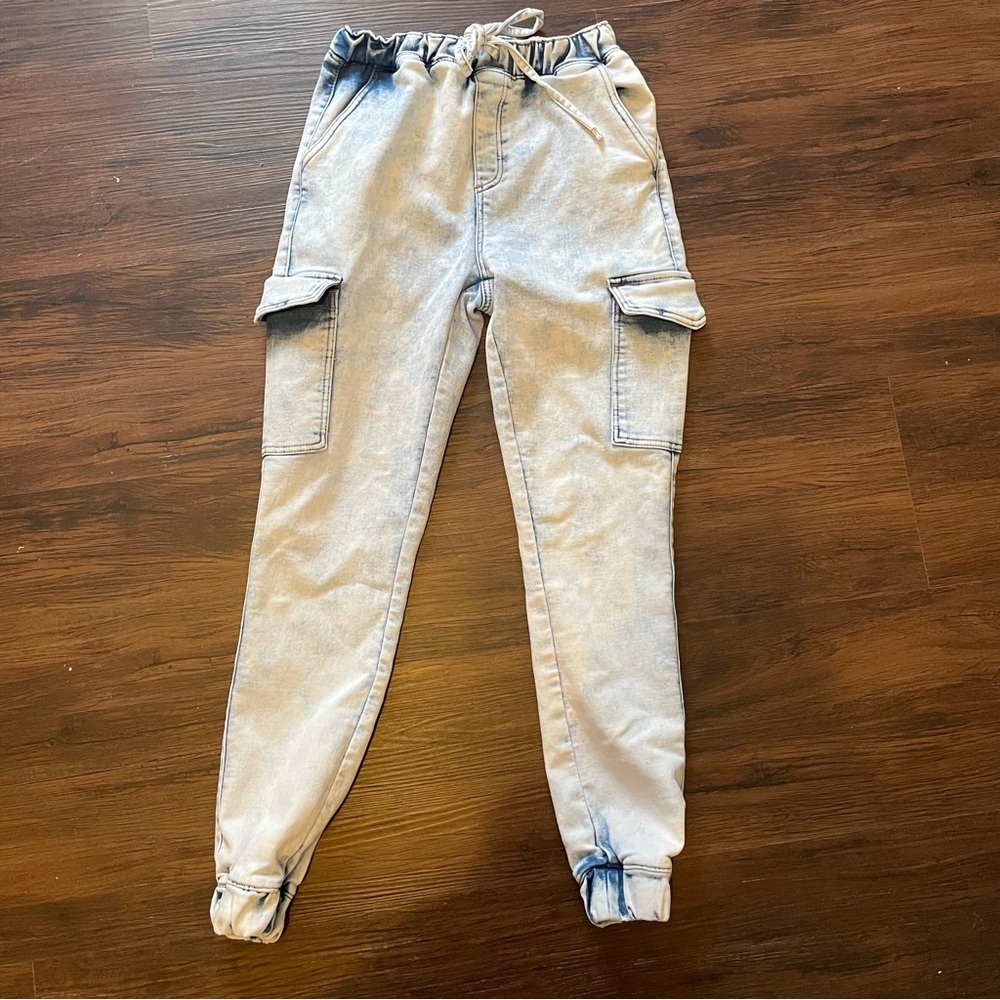 Light Wash Cargo Jeans